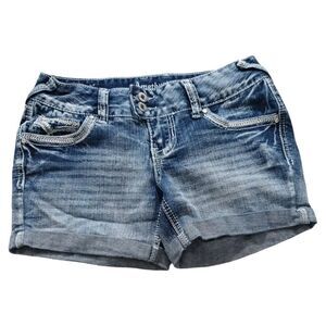🔥 5 for $30 🔥 Amethyst Women’s Stretch Denim Embroidered Jean Shorts | Size 3